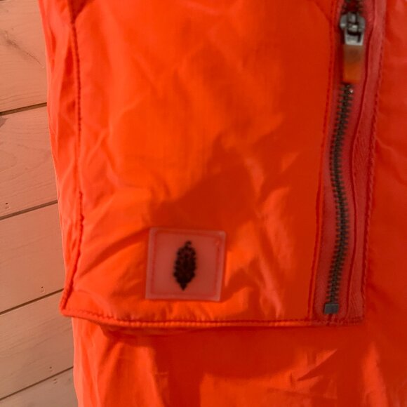 033 Free People Outpost Bomber Jacket-Cherry Tomato Combo NWT Size Large - Picture 10 of 11